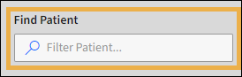 Find a Patient field with a yellow highlight box around it.